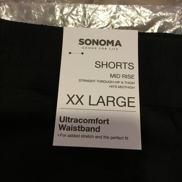 SONOMA XXL black 100% rayon pull on shorts - Picture 2 of 11